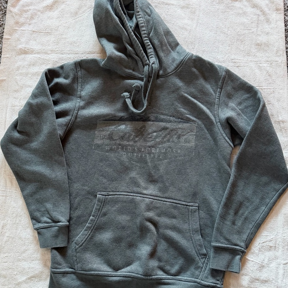 Cabela’s Men's Small Washed Gray Pullover Hoodie - Classic Hooded Sweatshirt